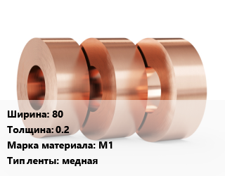 Лента медная 80х0.2 Марка: М1 медная, кг, ДПРПМ цена от 1274 сом / кг, где купить, условия доставки в Оше и Ошской области
